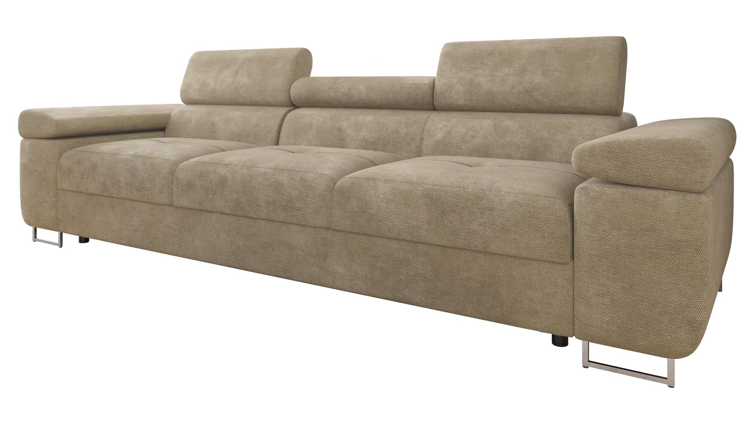 SOFA Torezio 3 - Sandfarben, Holz/Textil (263/90/102cm) - MIRJAN24