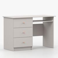 SCHREIBTISCH OLAF I 115/77/53cm Kaschmir, Griff Rosa - Kaschmir/Rosa, Holzwerkstoff/Metall (115/77/53cm) - imoebel24