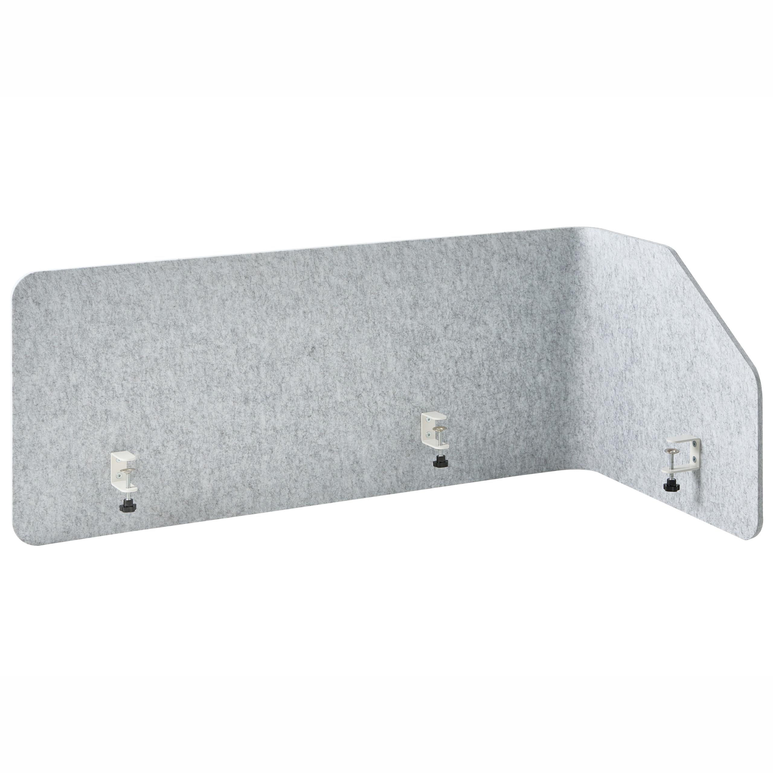 SCHREIBTISCHTRENNWAND 120/50 cm Hellgrau Foldy - Hellgrau, Kunststoff (120/50/1cm) - Beliani