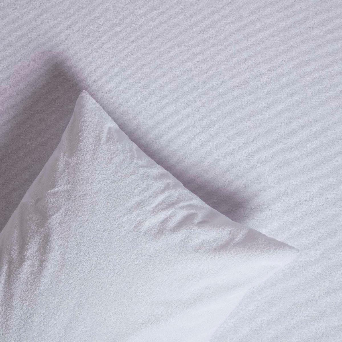 KISSENSCHONER Frottee wasserdicht 48/74 cm, 4er-Set, Hotelverschluss - Weiß, Textil (48/74cm) - Homescapes