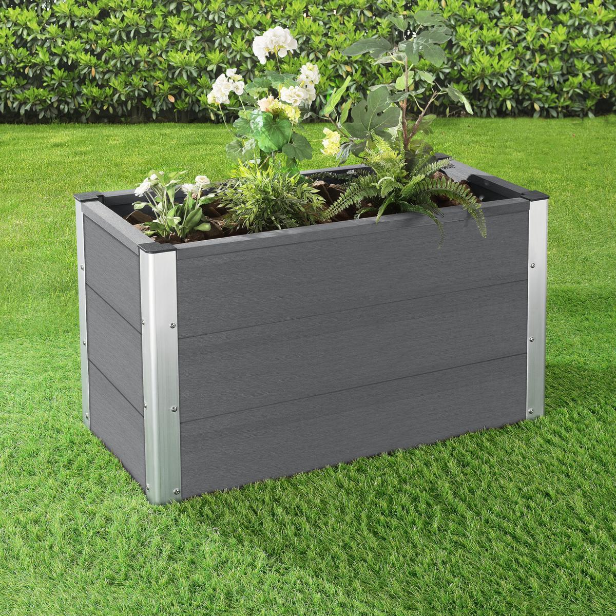 BLUMENKASTEN Esens - Grau, Kunststoff (100/50/50cm) - NEU.HOLZ