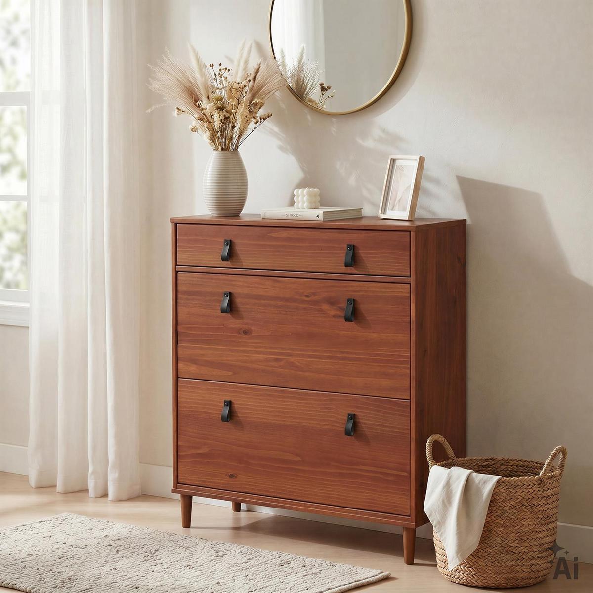 SCHUHKIPPER MIKKA Kastanie - Kastanienfarben, Holz (86/105/30cm) - IDIMEX