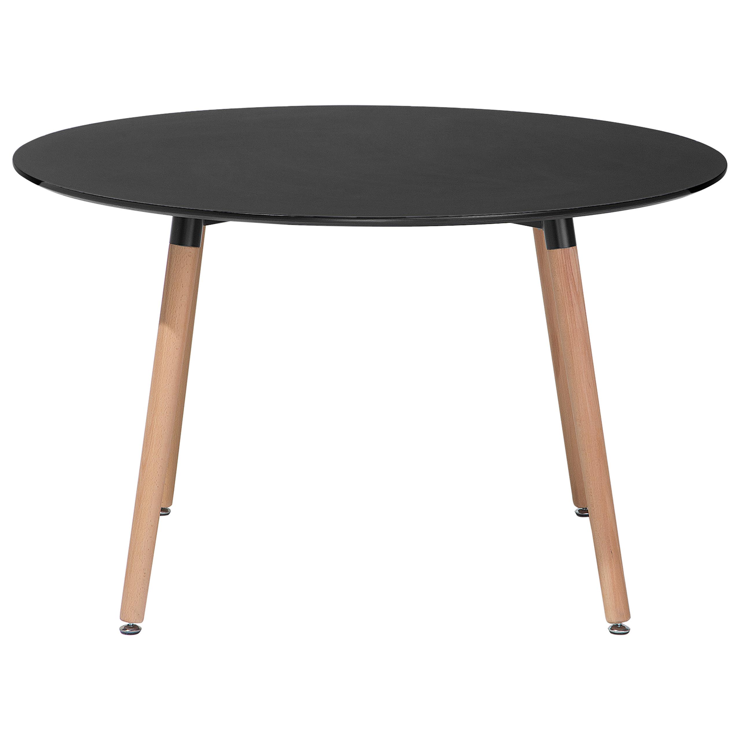 ESSTISCH 120/120/74 cm Schwarz, Hellbraun Rund Bovio - Schwarz, Holzwerkstoff (120/120/74cm) - Beliani