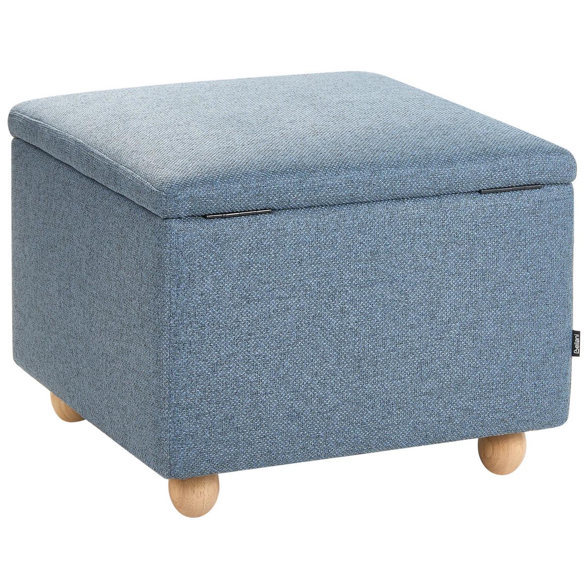 POUF mit Stauraum Stoff Blau Ferndale - Blau, Textil (60/46/60cm) - Beliani