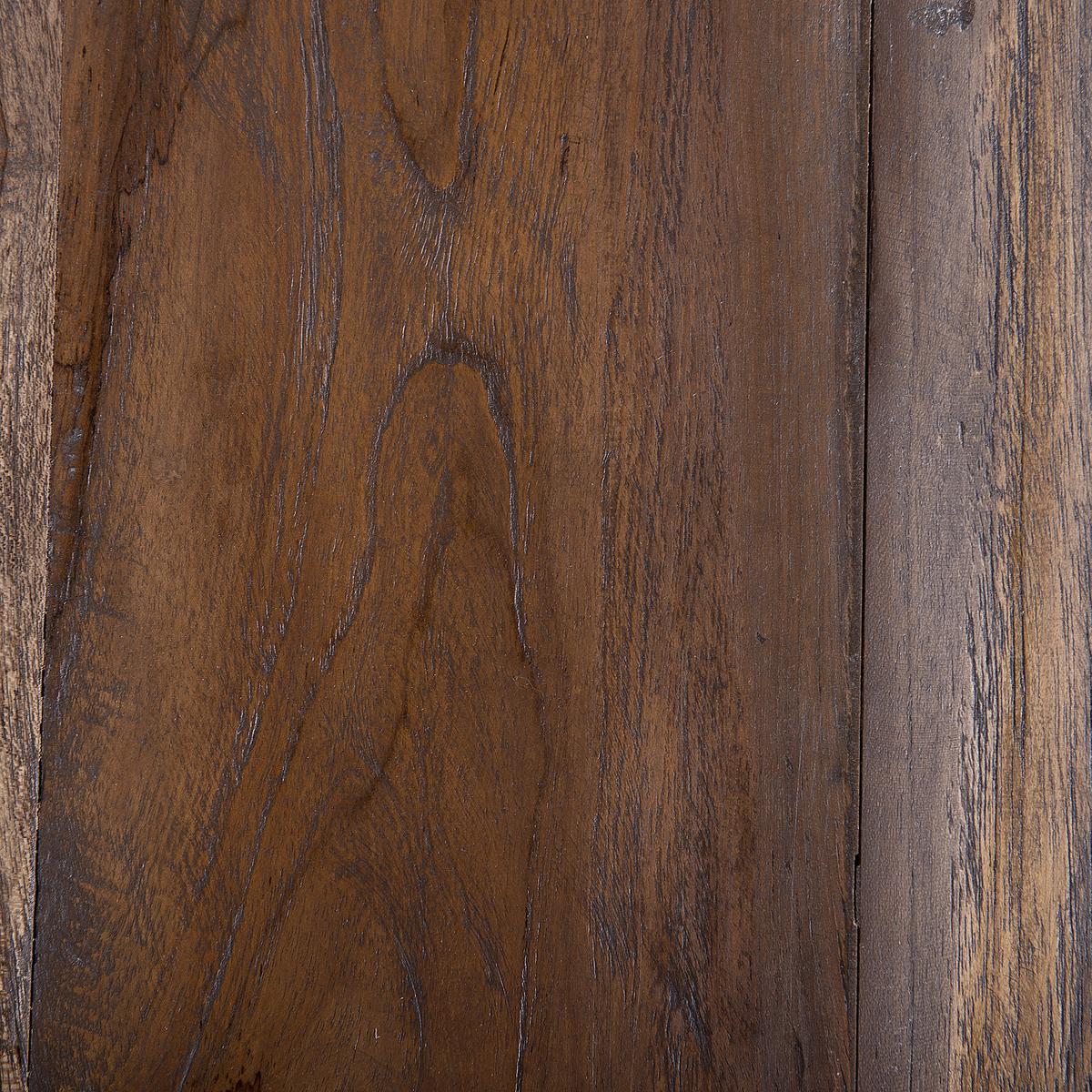 BEISTELLTISCH Holz dunkelbraun 50 cm Bondiss - Dunkelbraun/Schwarz, Holz (50/50/50cm) - Beliani