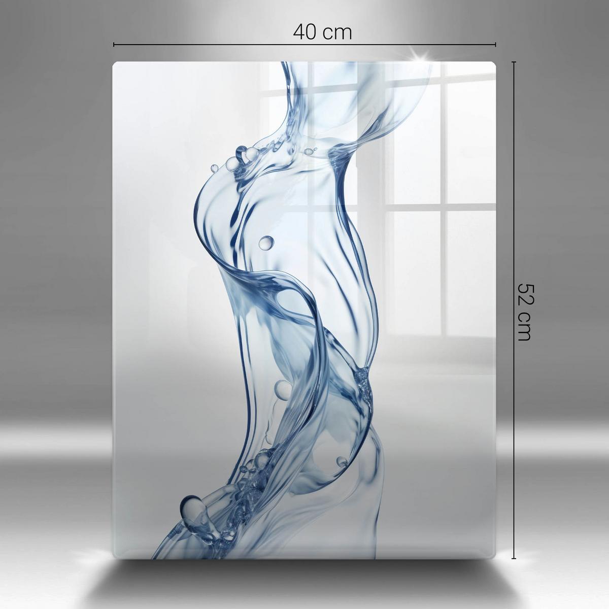GLASPLATTE 40x52 cm Reines Wasser - Pastellgrün, Glas (40/52cm) - Wallfluent