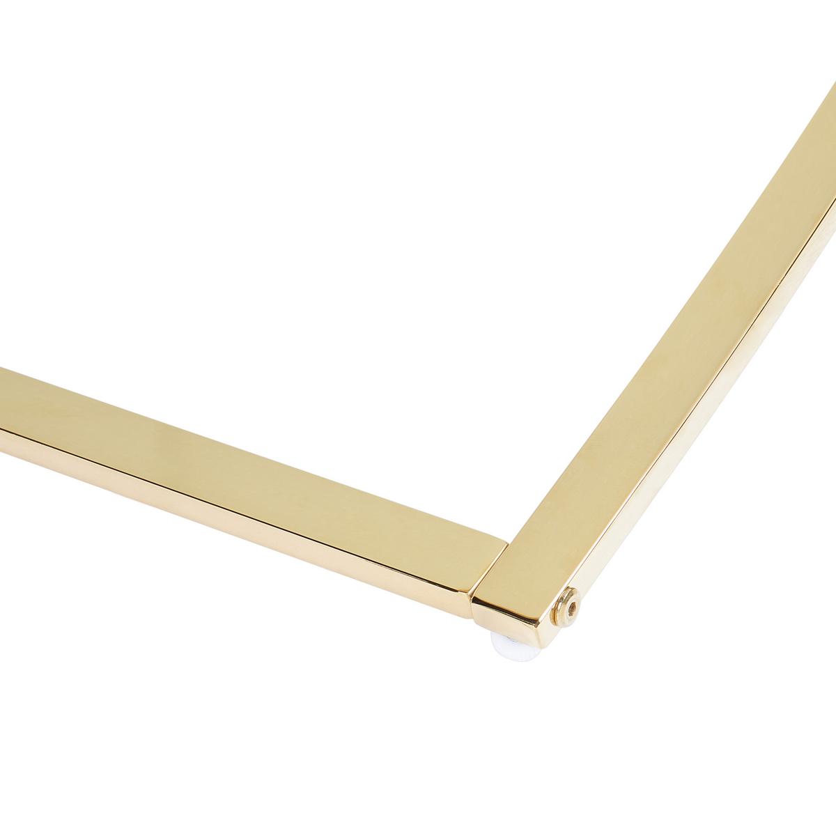 COUCHTISCH Glas/Edelstahl gold quadratisch 70/70 cm Ringgold - Goldfarben, Metall (70/70/45cm) - Beliani