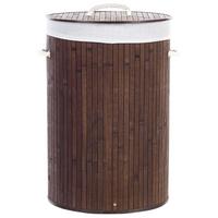 KORB Braun Sannar - Braun/Weiß, Holz (40/60/40cm) - Beliani