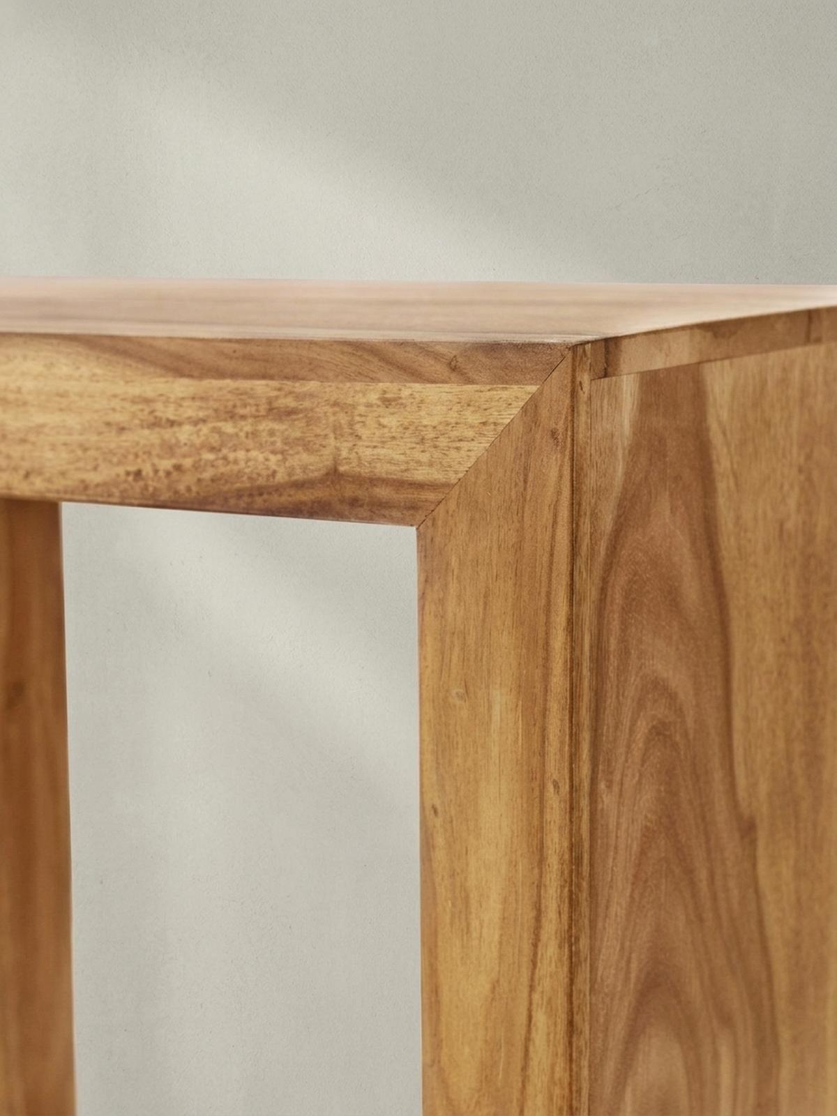 BEISTELLTISCH 3er Set Massivholz Platzsparend Handgefertigt, Beige 50x30x50 cm - Beige, Holz (30/50/50cm) - KADIMA DESIGN