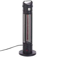 TERRASSENSTRAHLER Schwarz Krakatoa - Schwarz, Metall (20/62/20cm) - Beliani