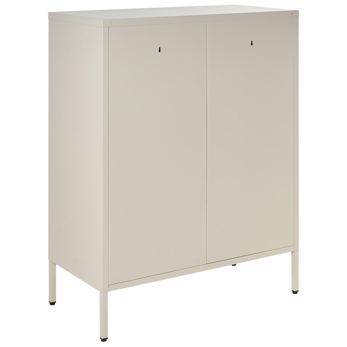 SCHRANK Metall Hellbeige Wakatipu - Beige, Metall (80/102/40cm) - Beliani