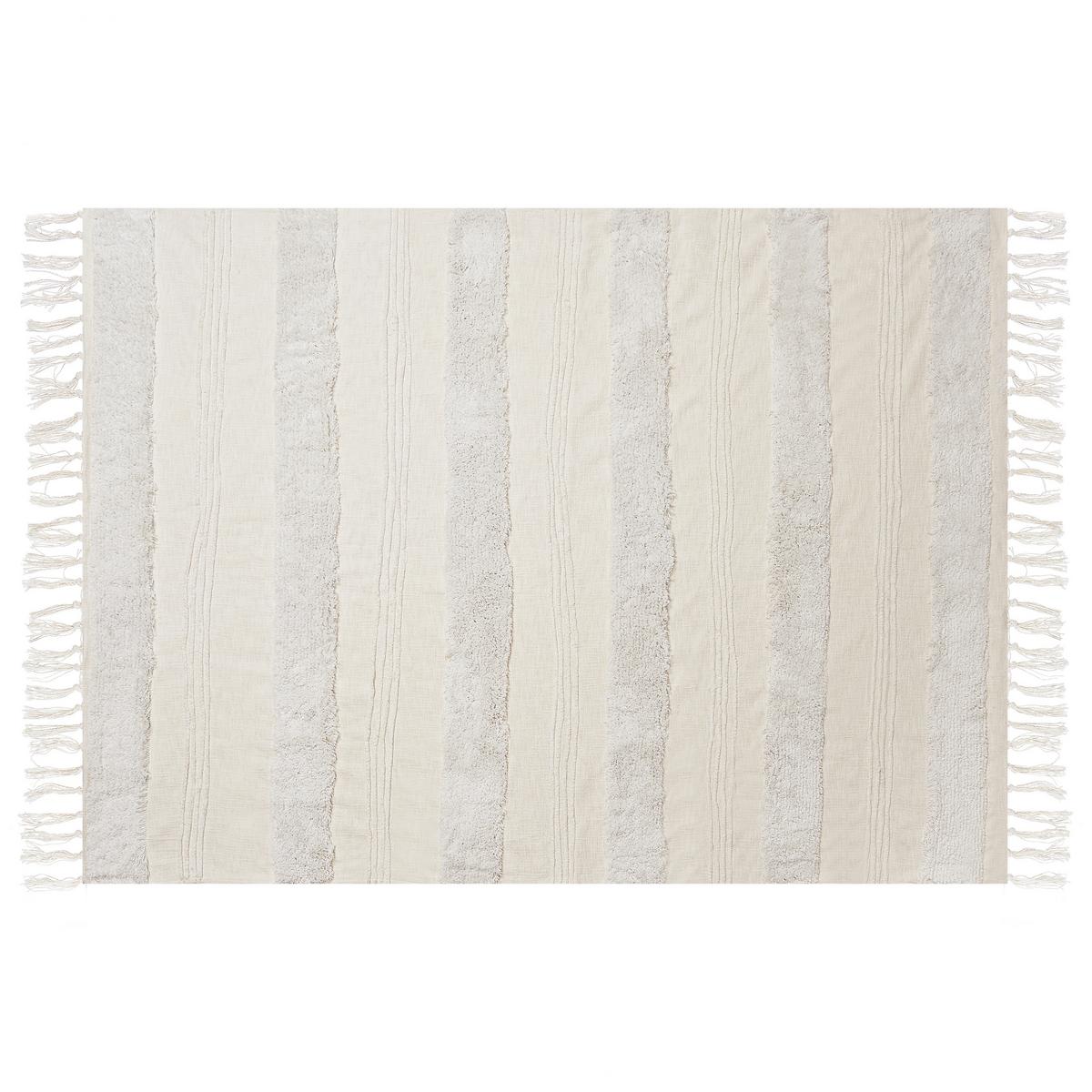 DECKE Creme Raebareli 130/180 cm - Creme, Naturmaterialen/Textil (130/180cm) - Beliani