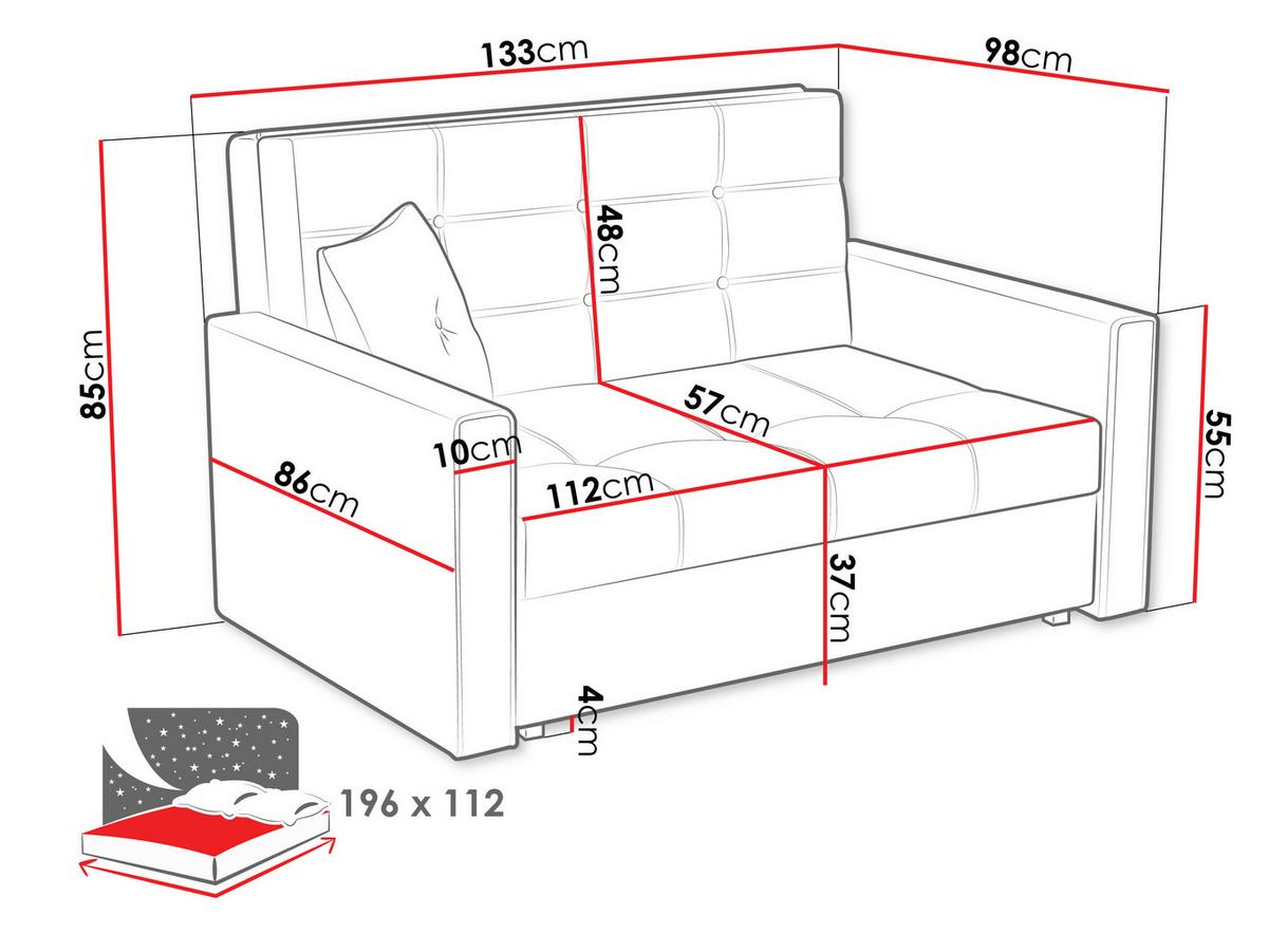 SCHLAFSOFA Viva Lux II - Naturfarben, Holz/Textil (133/85/98cm) - MIRJAN24