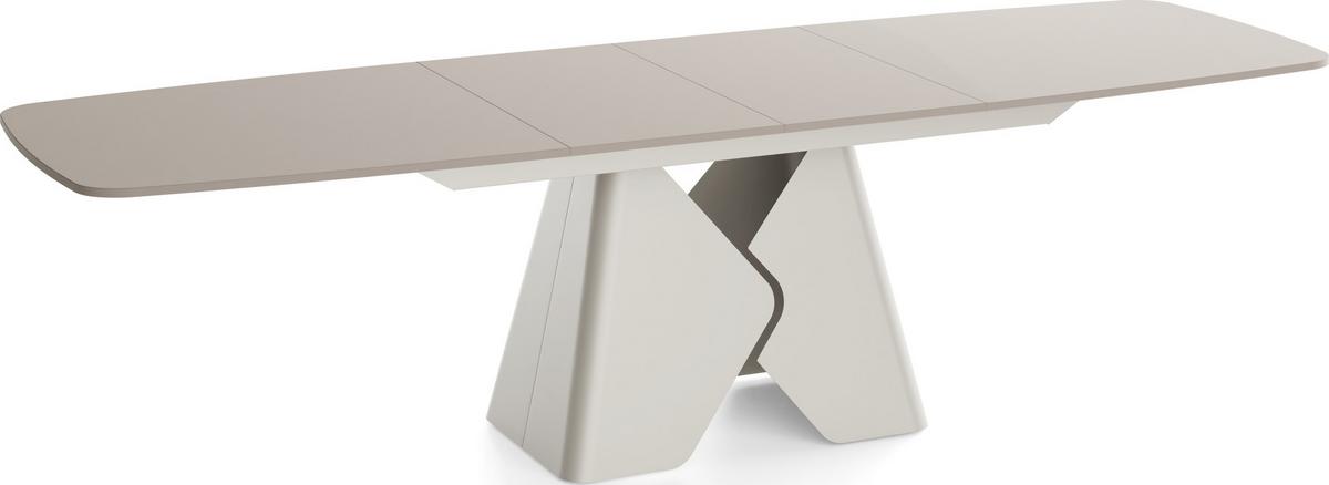 ESSTISCH Vanta rechteckig ausziehbar verlängerbar mit Metallgestell in Kaschmir Grau, Kaschmir 200-290/90/76 cm - Kaschmir/Beige, Holzwerkstoff/Metall (90/290/76cm) - WFL GROUP