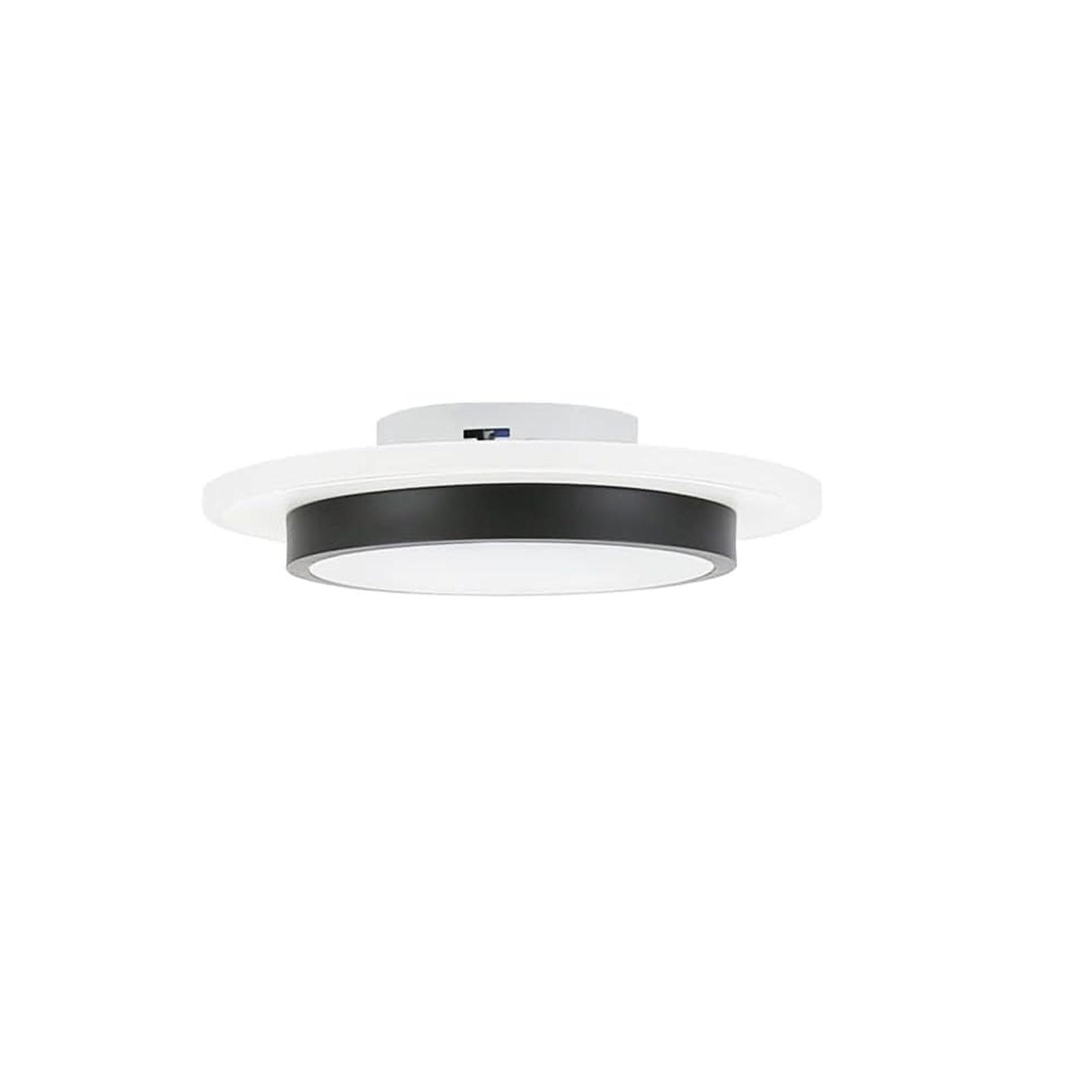 LED-DECKENLEUCHTE Harmonie 23.5/23.5/7 cm - Schwarz/Weiß, Kunststoff (23.5/23.5/7cm) - Nettlife