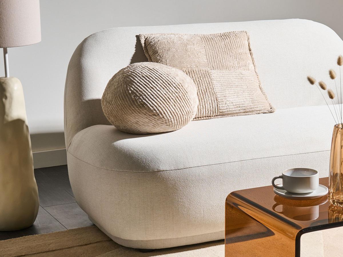 DEKOKISSEN 2er-Set Hellbeige 45/45 cm Maranta - Beige, Textil (45/10cm) - Beliani