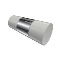 ENDSTÜCKE FÜR GARDINENSTANGEN 20 mm Ø, Tanara Weiß/Chrom, Packung 2 Stück - Chromfarben/Weiß, Metall (6.5/3.2/3.2cm) - INTERDECO