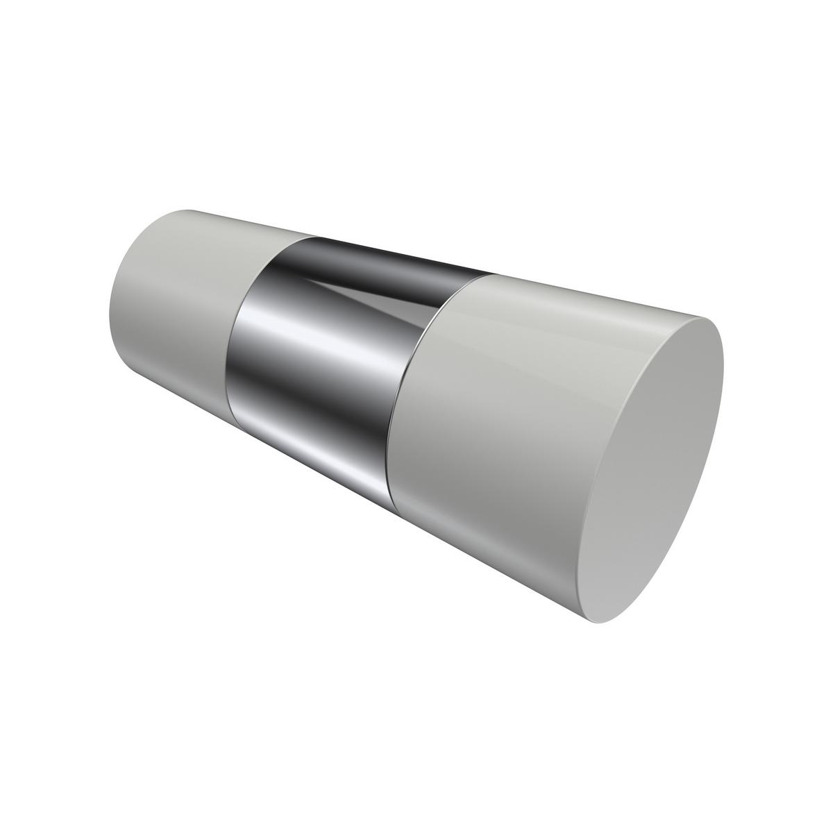GARDINENSTANGE INNENLAUF Prestige Tanara 140 cm, 1-läufig, 20 mm Ø Weiß - Chromfarben/Weiß, Metall (140cm) - INTERDECO