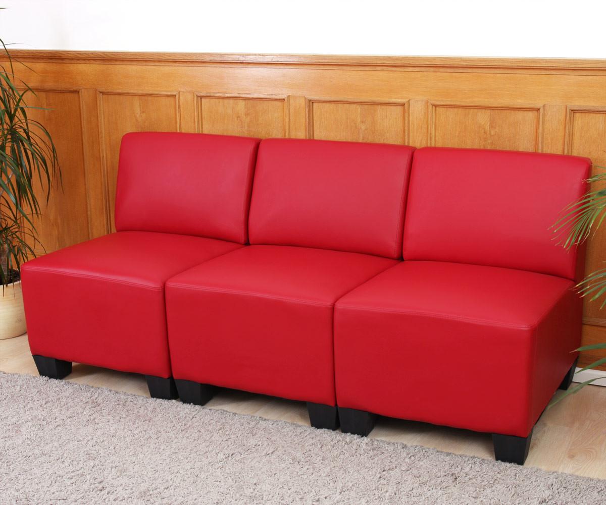 3-SITZER Rot - Rot, Textil (171/76/72cm) - MCW