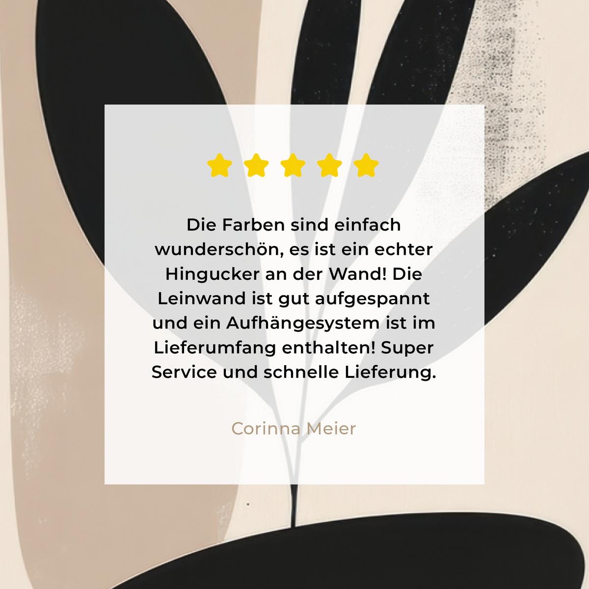 LEINWANDBILD Pflanze - Beige - Japanisch Gemälde 60x40 cm - Schwarz, Textil (60/40cm) - MuchoWow