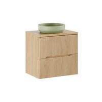WASCHTISCH 60.6cm Isaline Helle Eiche - Braun, Holzwerkstoff (60.6/59/46cm) - Petits-meubles