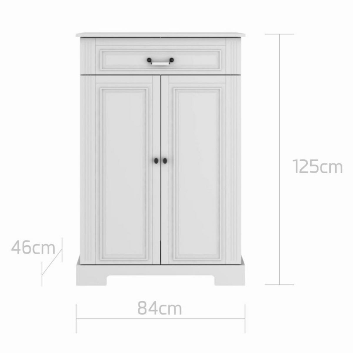 KINDERKOMMODE Ines – rustikale Eleganz und Funktionalität Weiß - Weiß, Holzwerkstoff (84/125/44cm) - RAUMHIRSCH FURNITURE