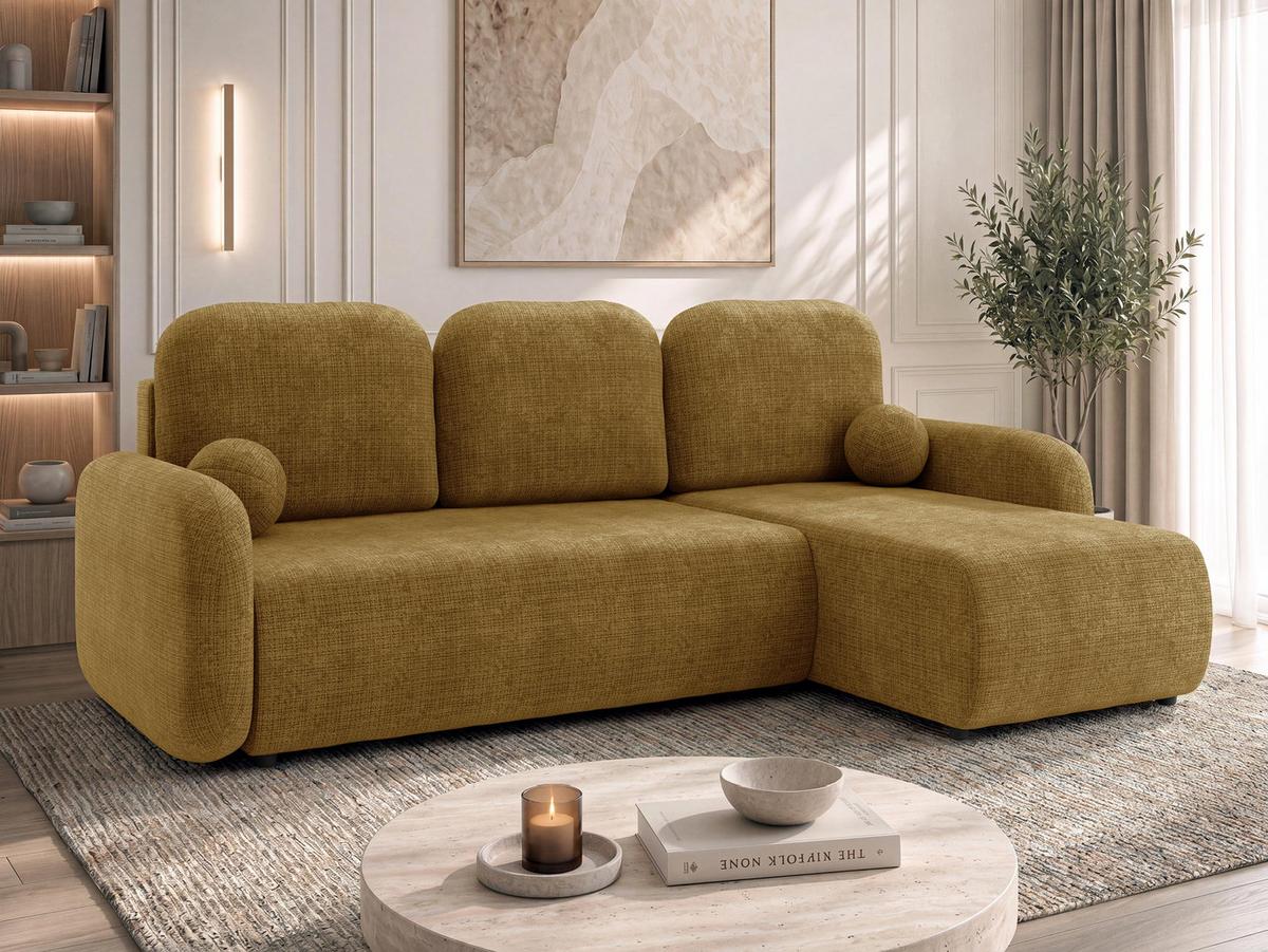 ECKSCHLAFSOFA Gizefa - Schwarz/Braun, Holz/Kunststoff (233/147cm) - MIRJAN24
