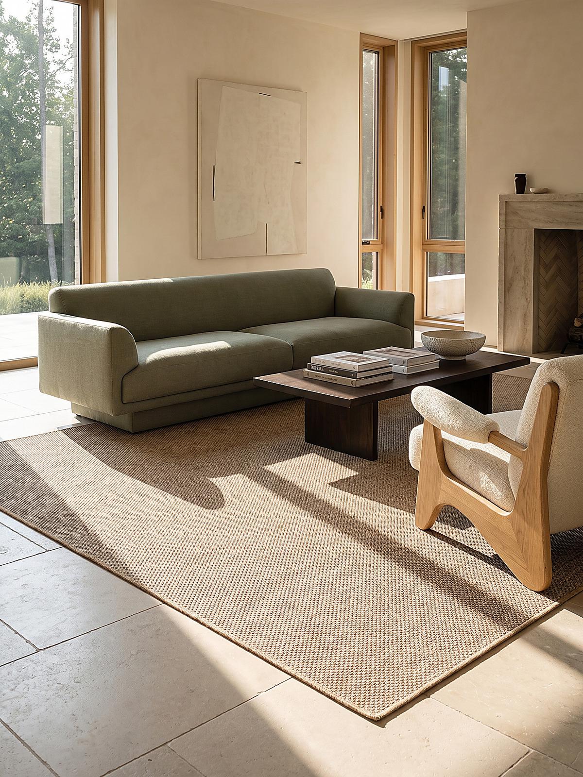 FLACHWEBTEPPICH Uni BORNO Polypropylen Natur 160 x 220 cm - Beige, Textil (160/220cm) - KADIMA DESIGN
