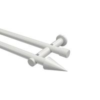 GARDINENSTANGE Platon Savio 600 cm (geteilt in 3 x 200 cm), 2-läufig (ohne Ringe), 20 mm Ø Weiß - Weiß, Metall (600cm) - INTERDECO