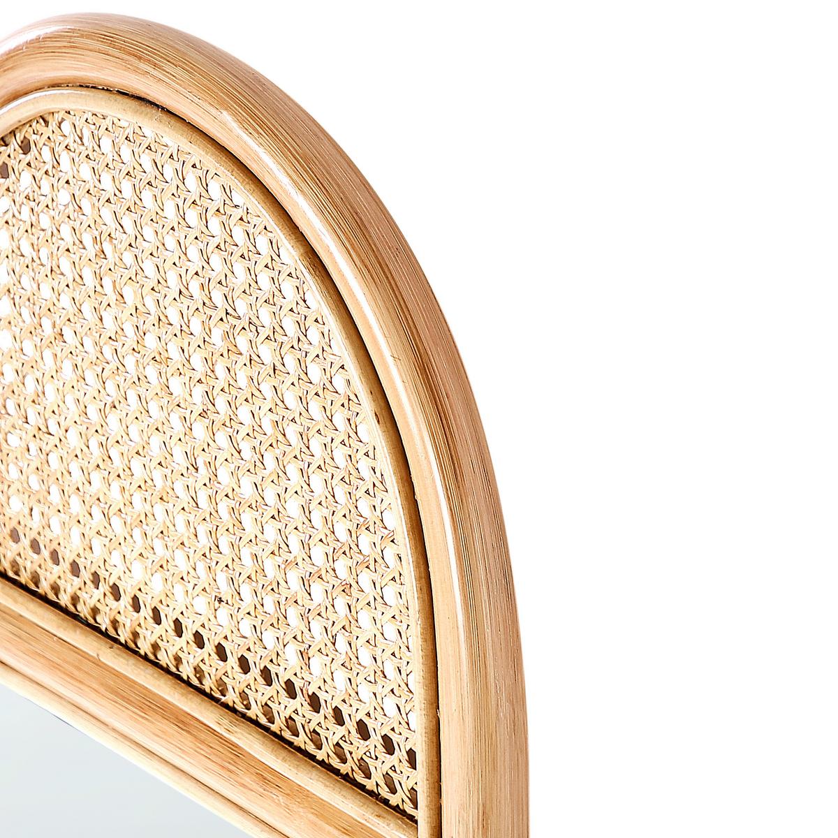 STANDSPIEGEL 170 cm Rattan Naturfarben Brussey - Naturfarben, Naturmaterialien (41/170/3cm) - Beliani