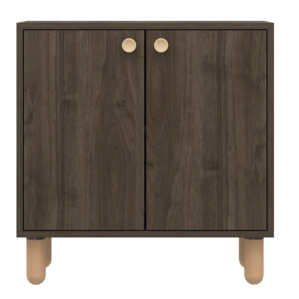 SIDEBOARD mit 2 Türen und Füßen aus massivem Buchenholz 36/72/73 cm - Naturfarben, Holzwerkstoff (36/73/43cm) - Calicosy