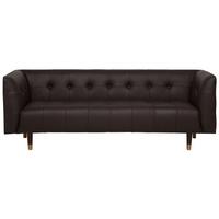 3-SITZER-SOFA Echtleder Braun Byske - Dunkelbraun, Leder/Fell (200/73/78cm) - Beliani