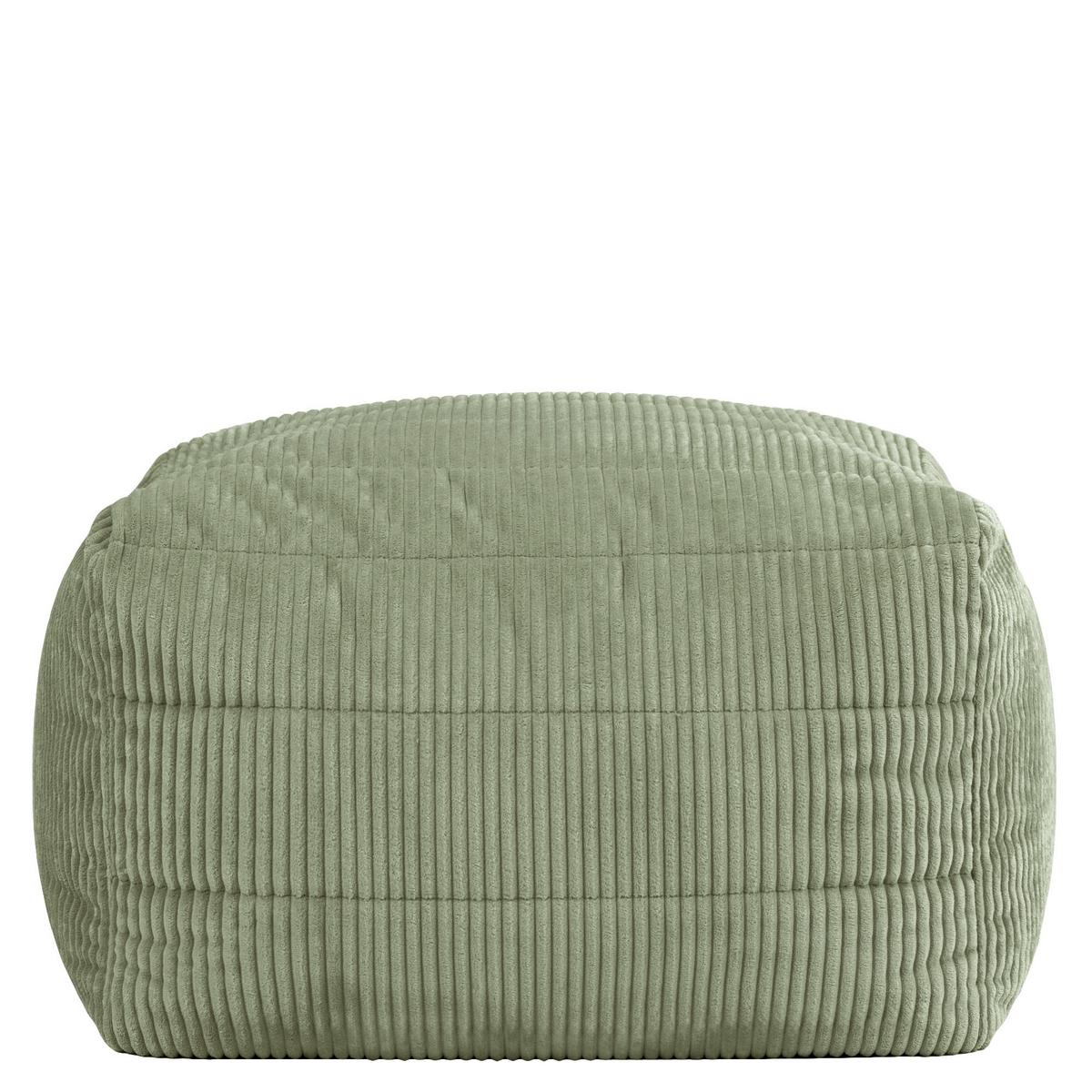 SITZSACK-HOCKER Noa modular Cord - Salbeigrün, Textil (75/70/78cm) - icon