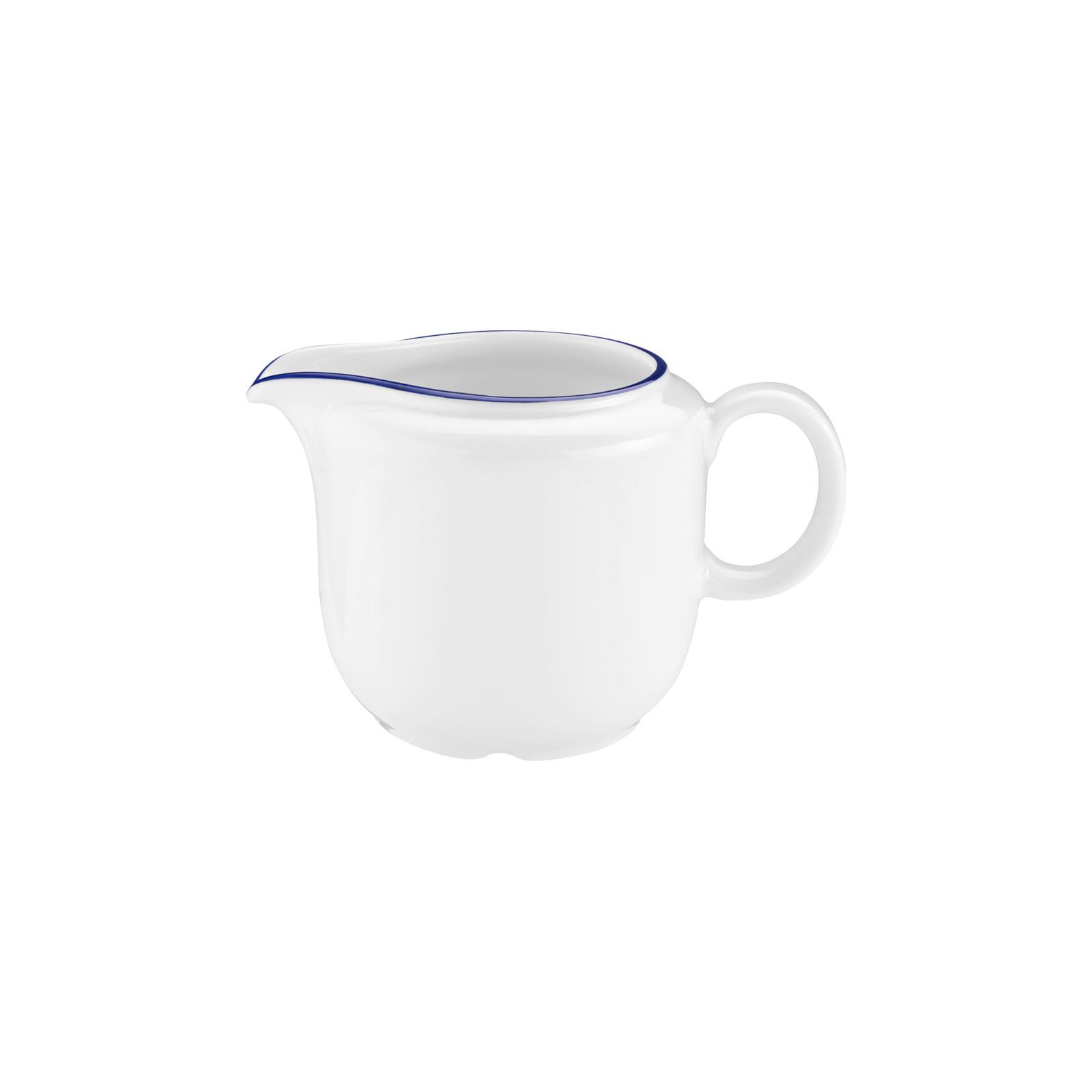 MILCHKÄNNCHEN Compact Blaurand weiß-blau 230 ml - Blau/Weiß, Keramik (0.23L) - Seltmann Weiden