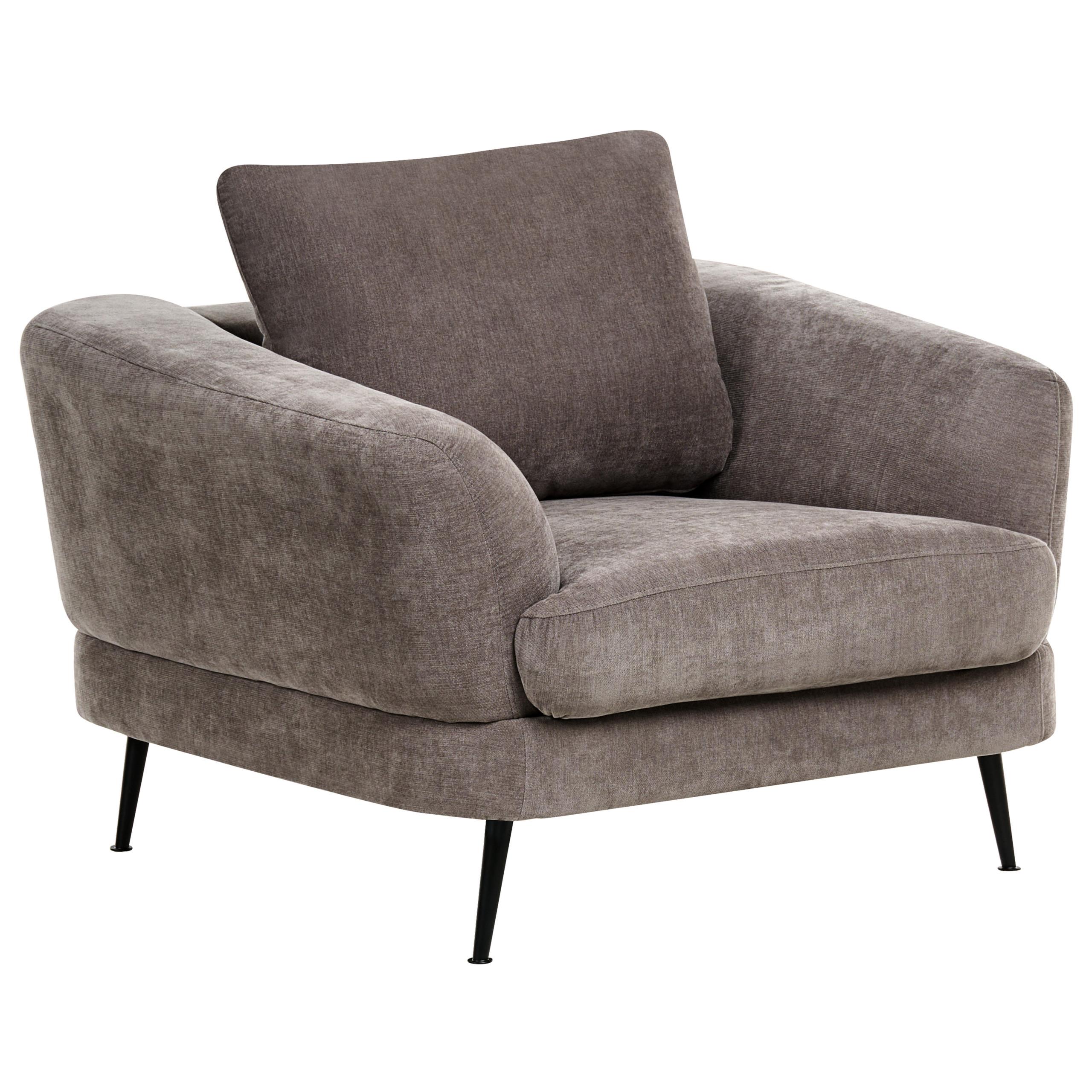 SESSEL Chenillegewebe Taupe Kjaer - Taupe, Textil (100/100/100cm) - Beliani