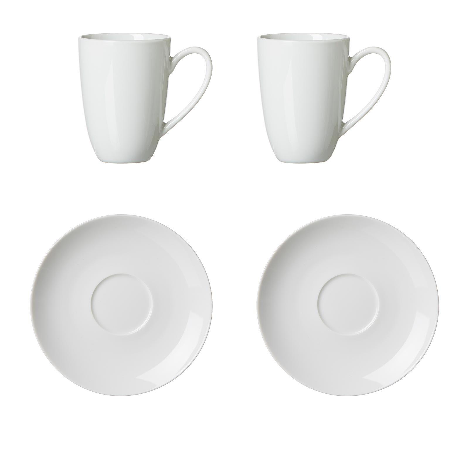 LATTE MACCHIATO GLÄSER Bianco weiß 4er Set - Weiß, Keramik (0.33L) - Ritzenhoff Breker
