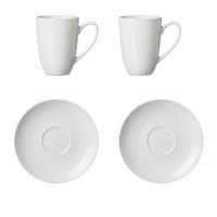 LATTE MACCHIATO GLÄSER Bianco weiß 4er Set - Weiß, Keramik (0.33L) - Ritzenhoff Breker