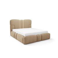 POLSTERBETT Jordan Komplettset - Braun, Holzwerkstoff/Textil (200/200cm) - Fun Möbel