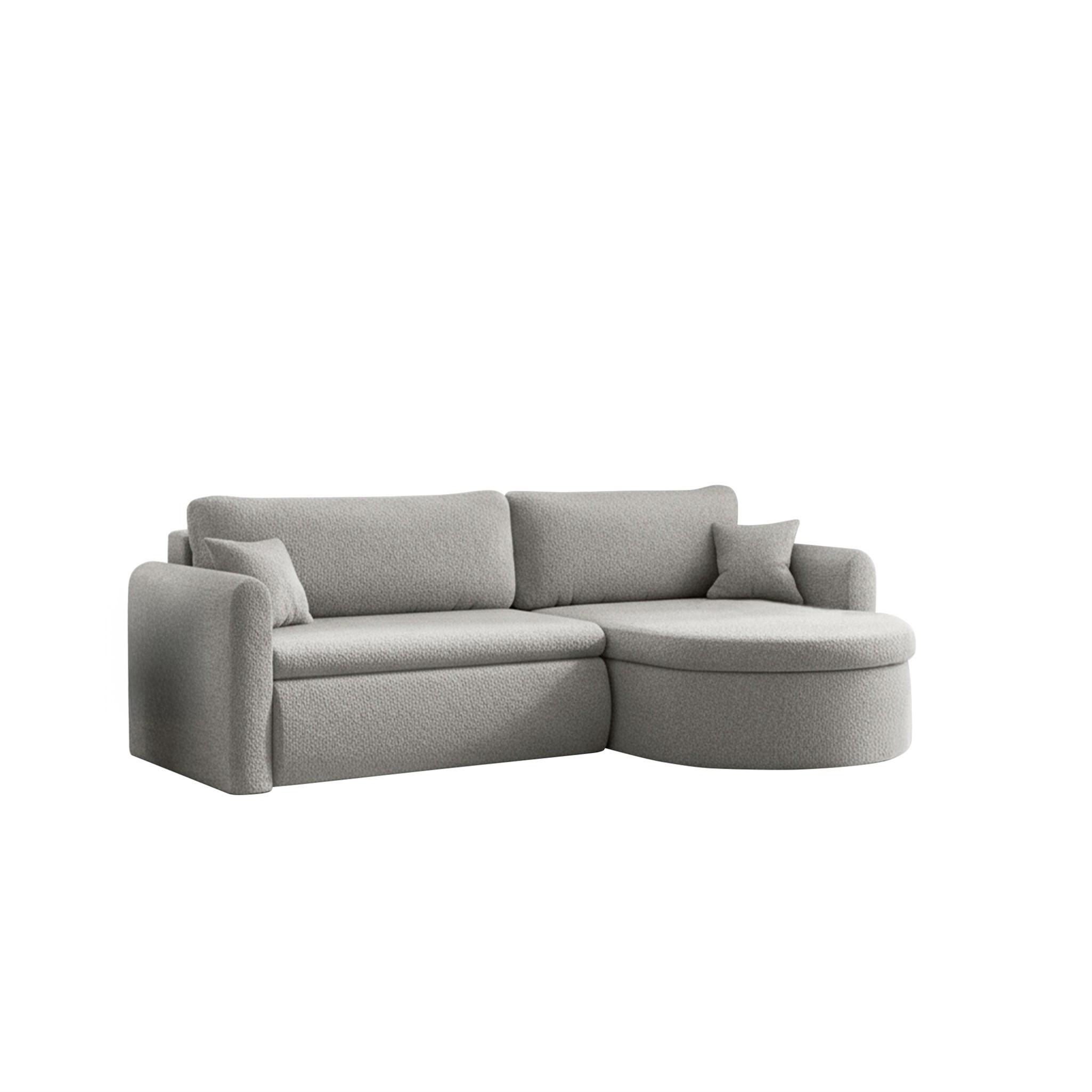 ECKSOFA Feliz In Quelle - Hellgrau, Holzwerkstoff/Textil (250/160cm) - Fun Möbel