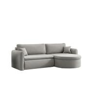 ECKSOFA Feliz In Quelle - Hellgrau, Holzwerkstoff/Textil (250/160cm) - Fun Möbel