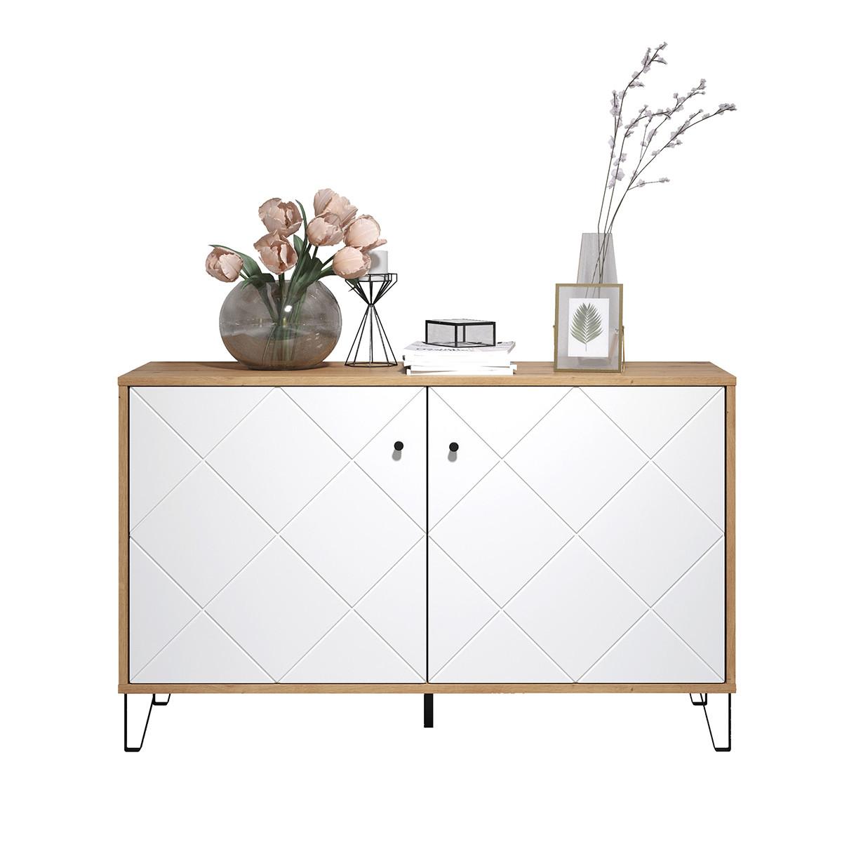 SIDEBOARD Touch Weiß - Weiß, Holzwerkstoff (123/76/40cm) - Trendteam