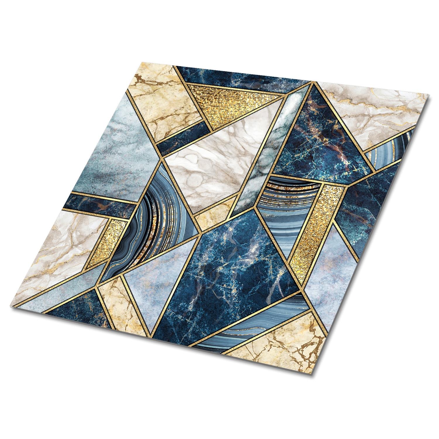 FLIESENAUFKLEBER 9 Stück 30x30 cm selbstklebend Geometrieabstraktion - Multicolor, Textil (30/1.6/30cm) - TULUP