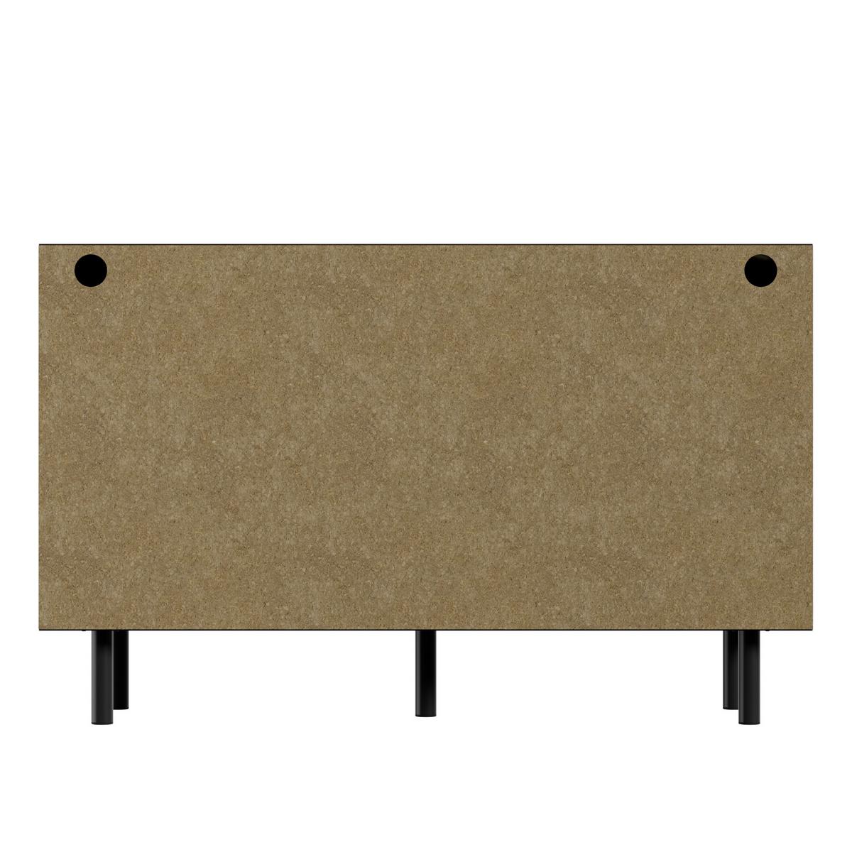 SIDEBOARD Walnuss mit 6 Schubladen & Rattan-Griffen Modern 120×40×74 cm - Walnussfarben, Holzwerkstoff (120/74/40cm) - Urban Meuble