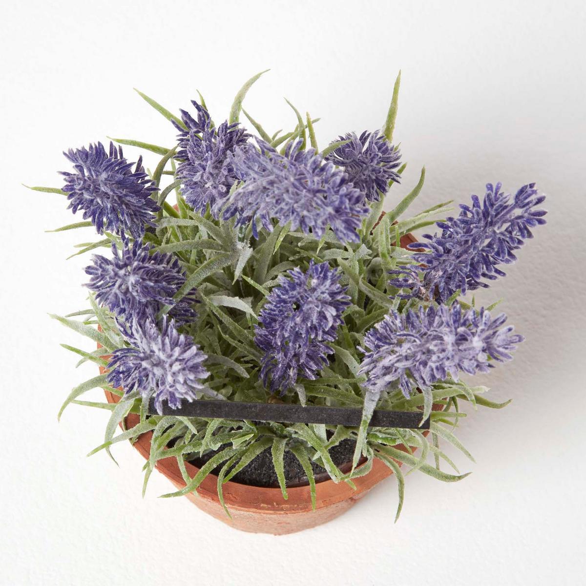 KUNSTPFLANZE Lavendel im Terrakotta-Topf, 20 cm - Lila, Kunststoff (20cm) - Homescapes