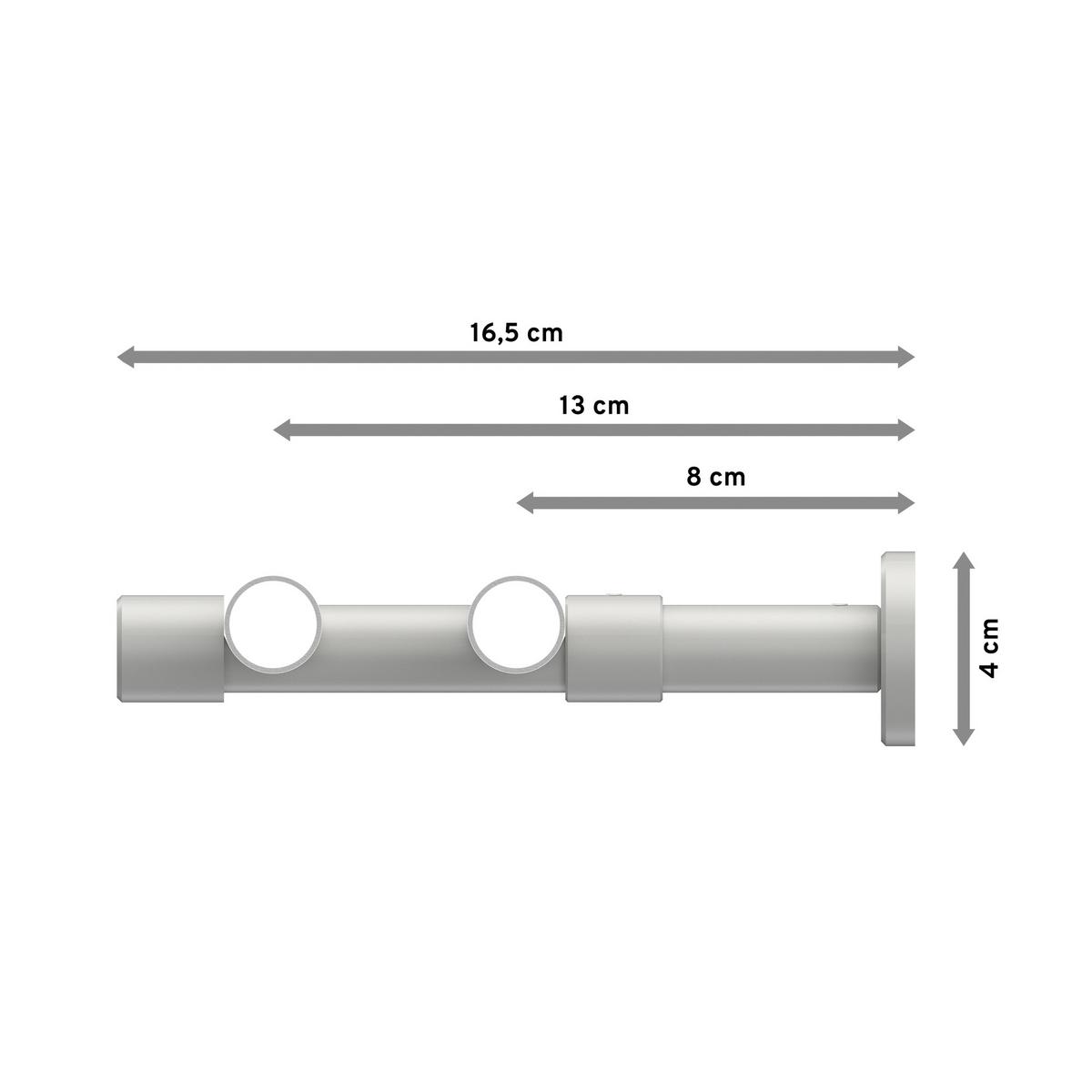 GARDINENSTANGE Prestige Sitra 320 cm (geteilt in 2 x 160 cm), 2-läufig, 20 mm Ø Weiß - Weiß, Metall (320cm) - INTERDECO