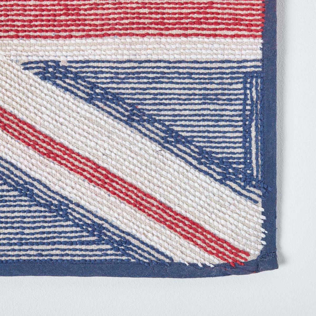BADEMATTE Union Jack 45/75 cm, Baumwolle - Blau, Textil (45/75cm) - Homescapes