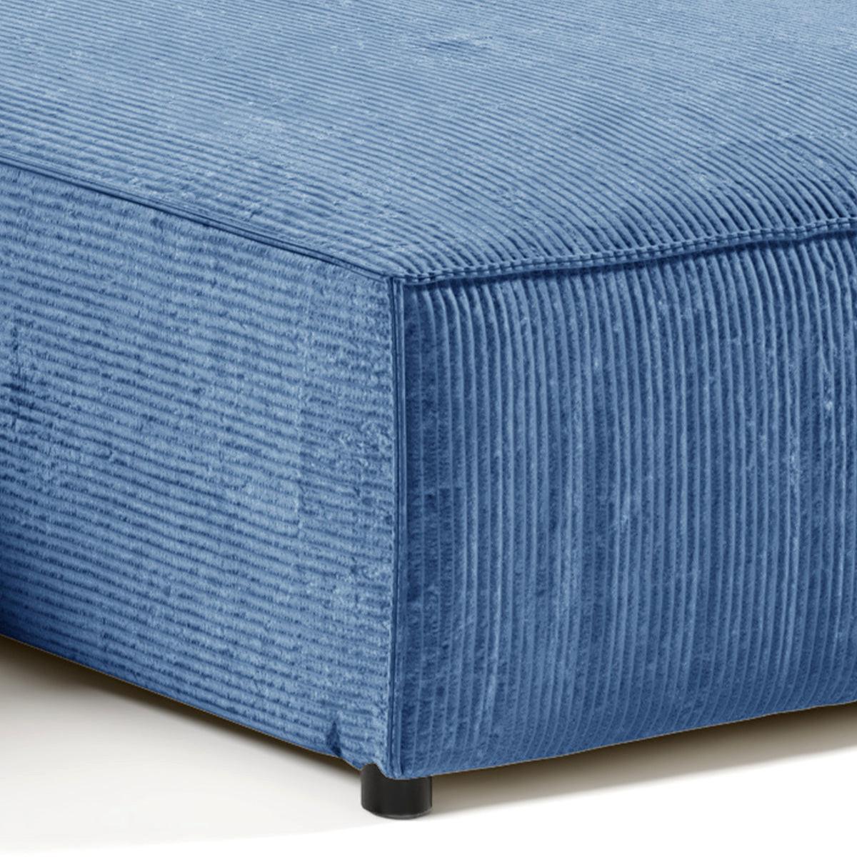 ECKSOFA Isaac 4 Sitzplätze Blau - Blau, Holzwerkstoff (294/185cm) - Petits-meubles