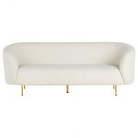 3-SITZER-SOFA Polyester Weiß Loen - Weiß, Textil (200/79/70cm) - Beliani