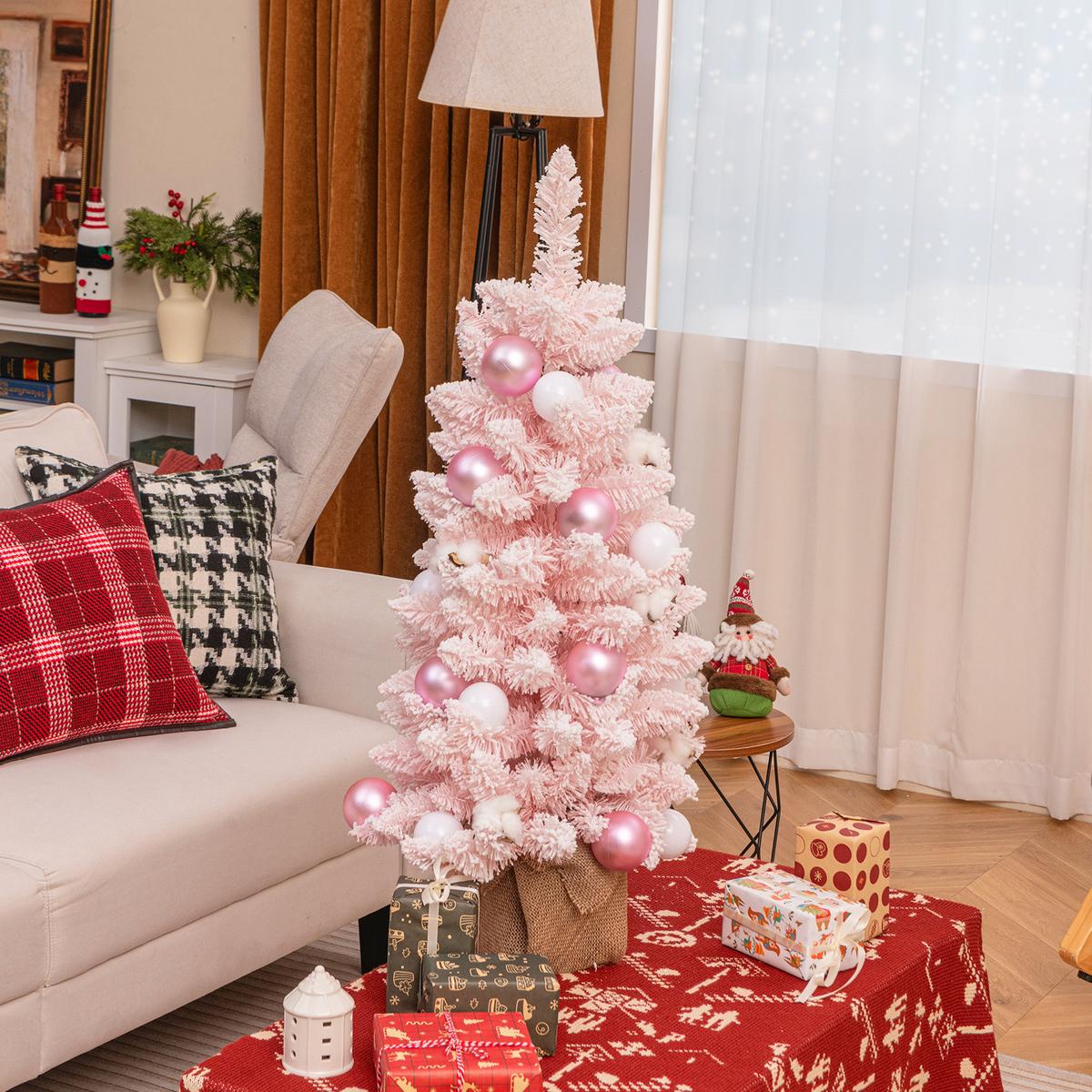 WEIHNACHTSBAUM Mini Pink - Pink, Kunststoff (90cm) - COSTWAY