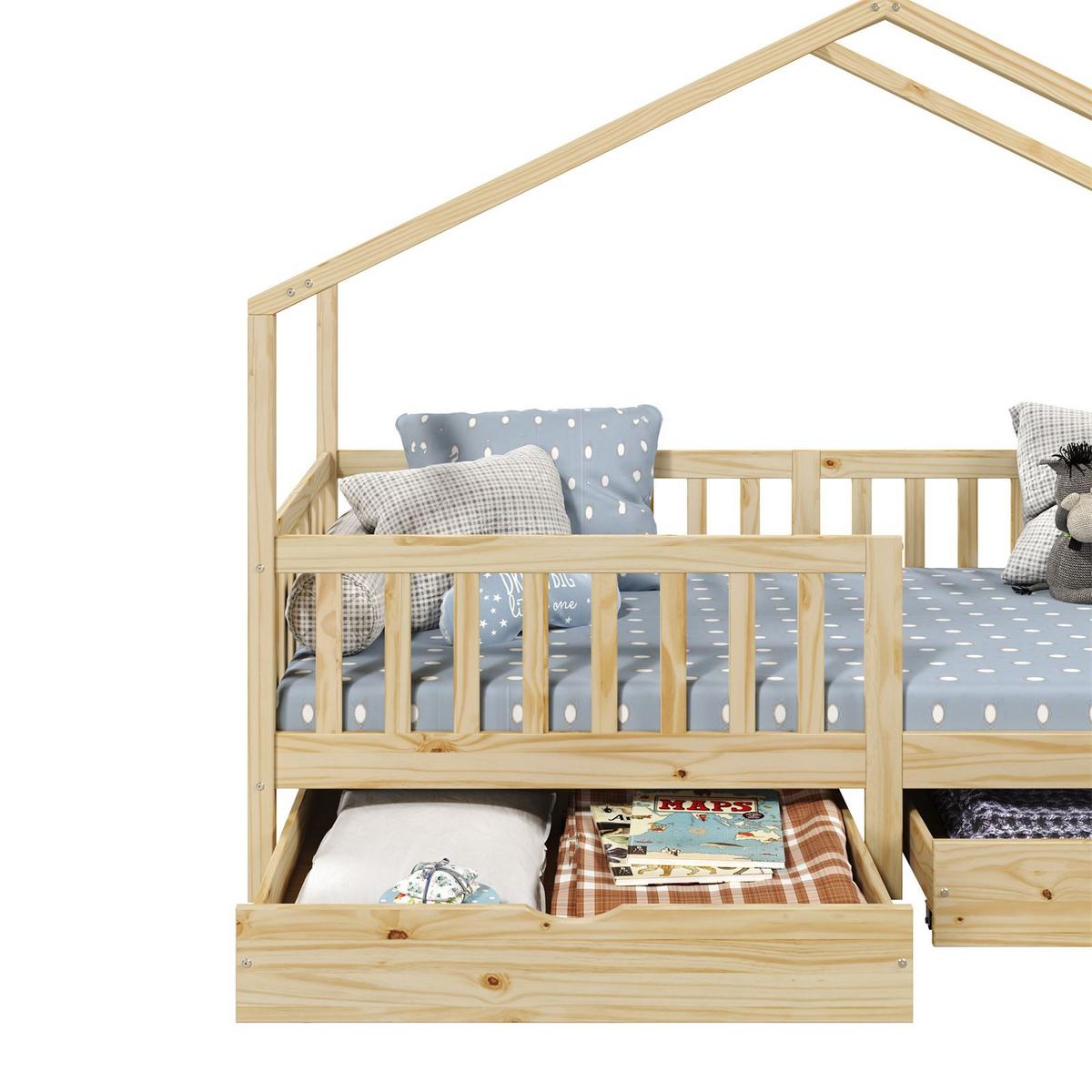 HAUSBETT ELEA 90X200 CM - Naturfarben, Holz (96/148/206cm) - IDIMEX